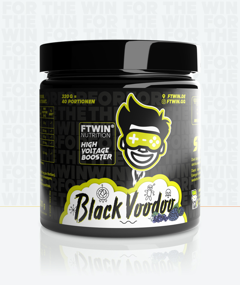 FTWIN High Voltage Gaming Booster – Black Voodoo Flavour