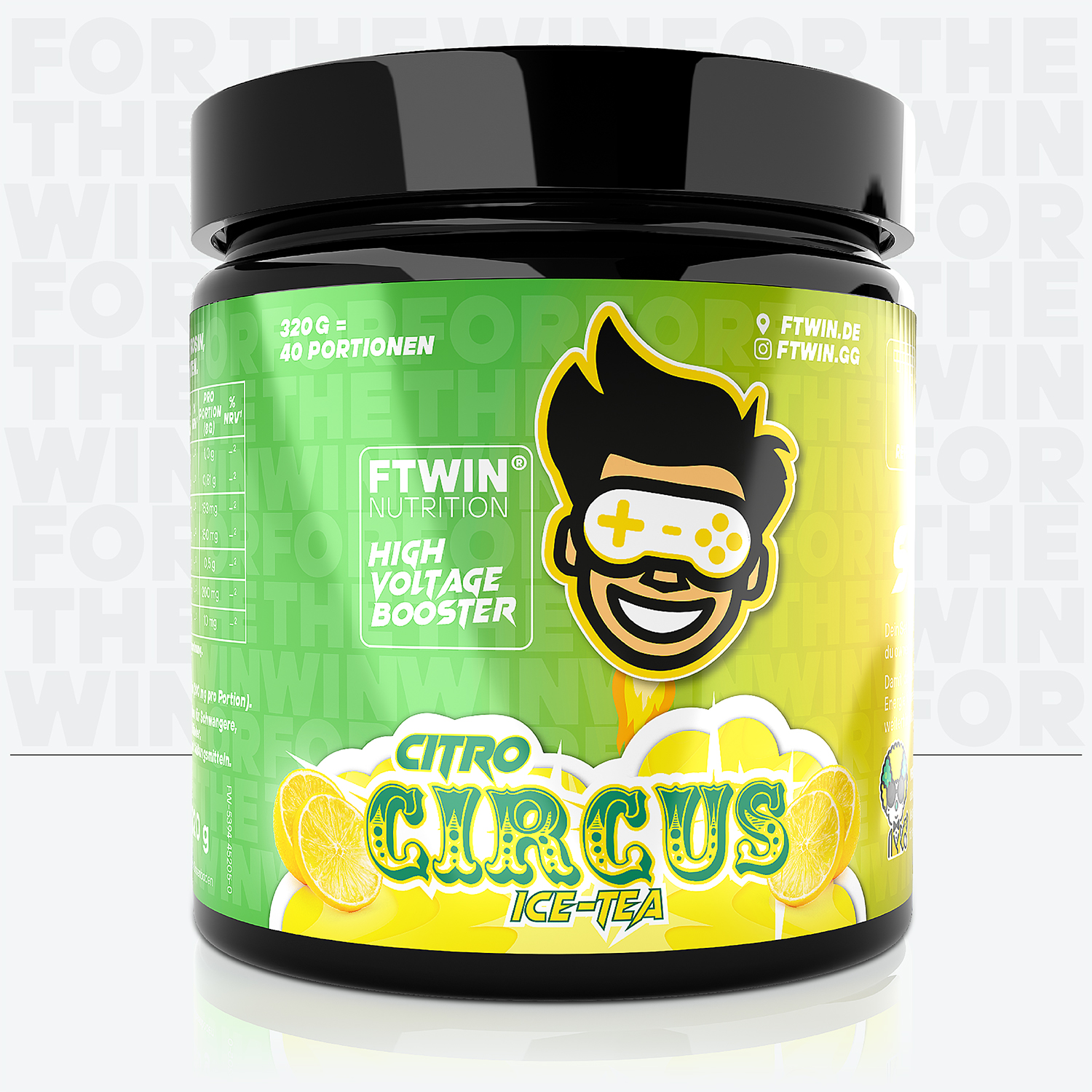 FTWIN High Voltage Gaming Booster – Citro Circus Flavour