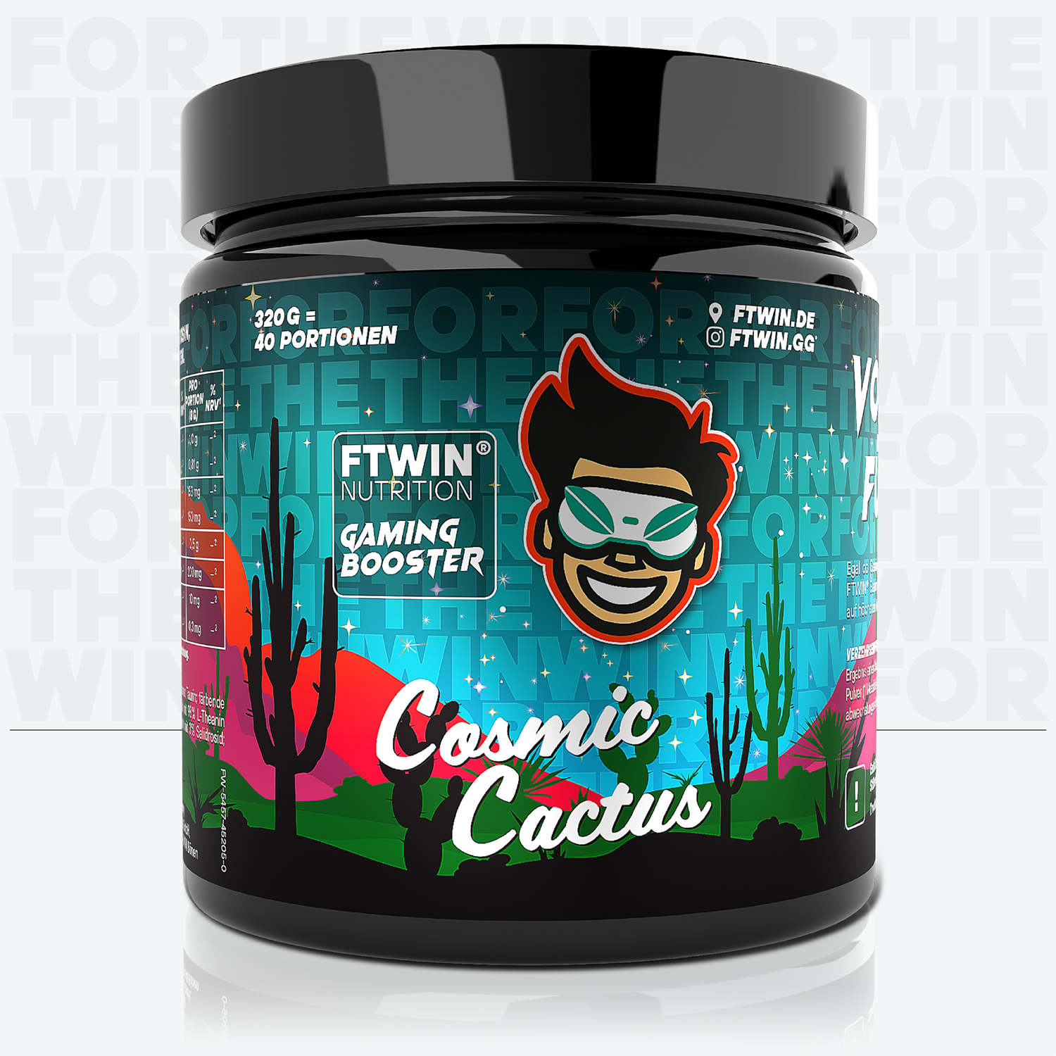 FTWIN High Voltage Gaming Booster – Cosmic Cactus Flavour Produktabbildung Vorderseite